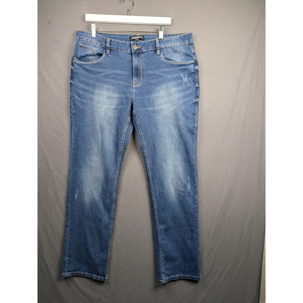 Crooks‎ and Castles Mens Denim Jeans Blue Straight Leg 36x32